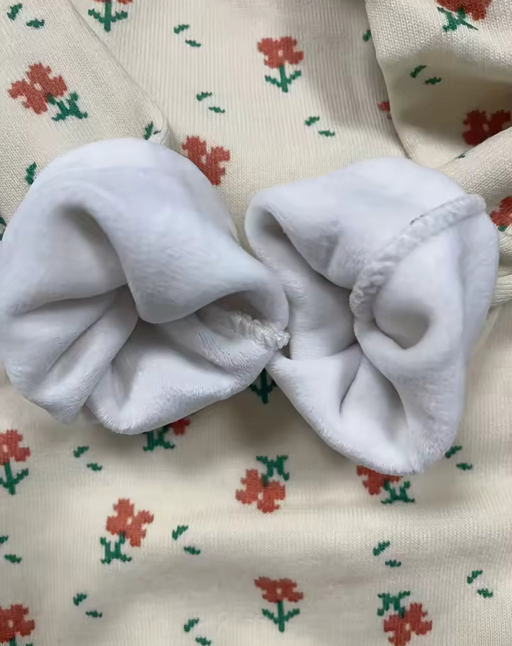Kids Autumn flowers lined knitted cardigan