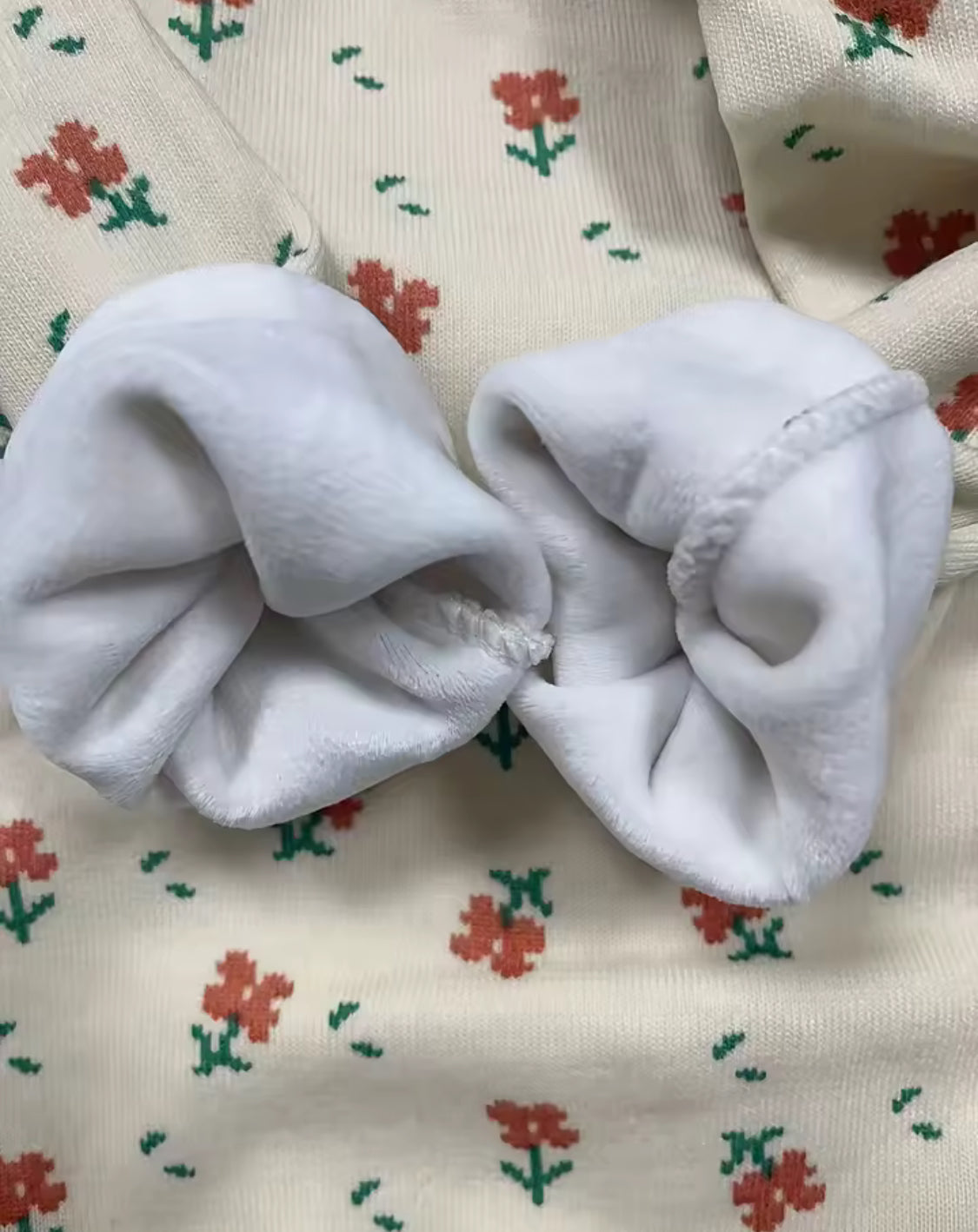 Kids Autumn flowers lined knitted cardigan