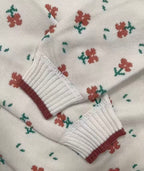 Kids Autumn flowers lined knitted cardigan