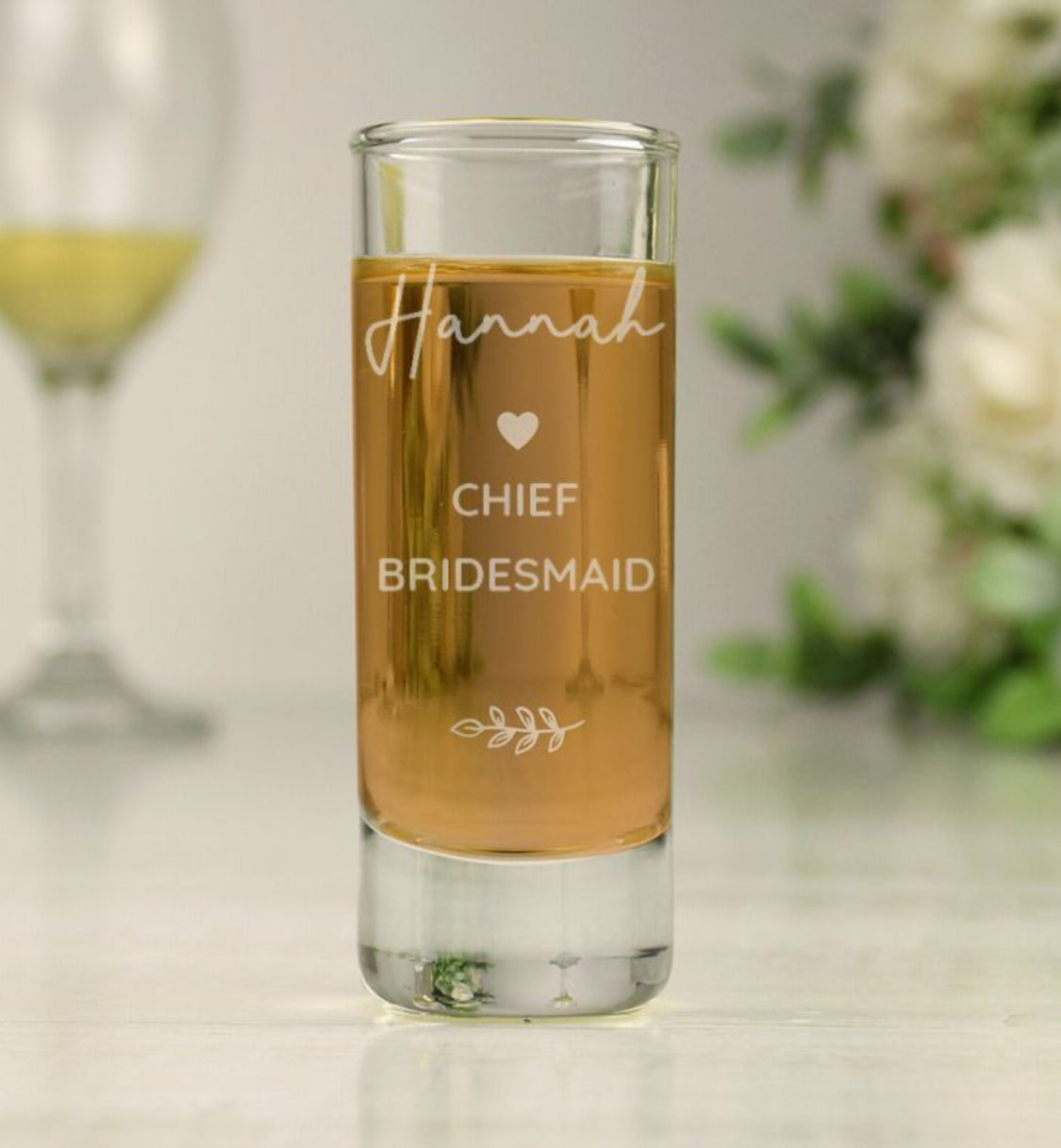 Personalised Free Text Botanical Shot Glass