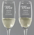 Personalised Mr & Mrs Pair of Flutes