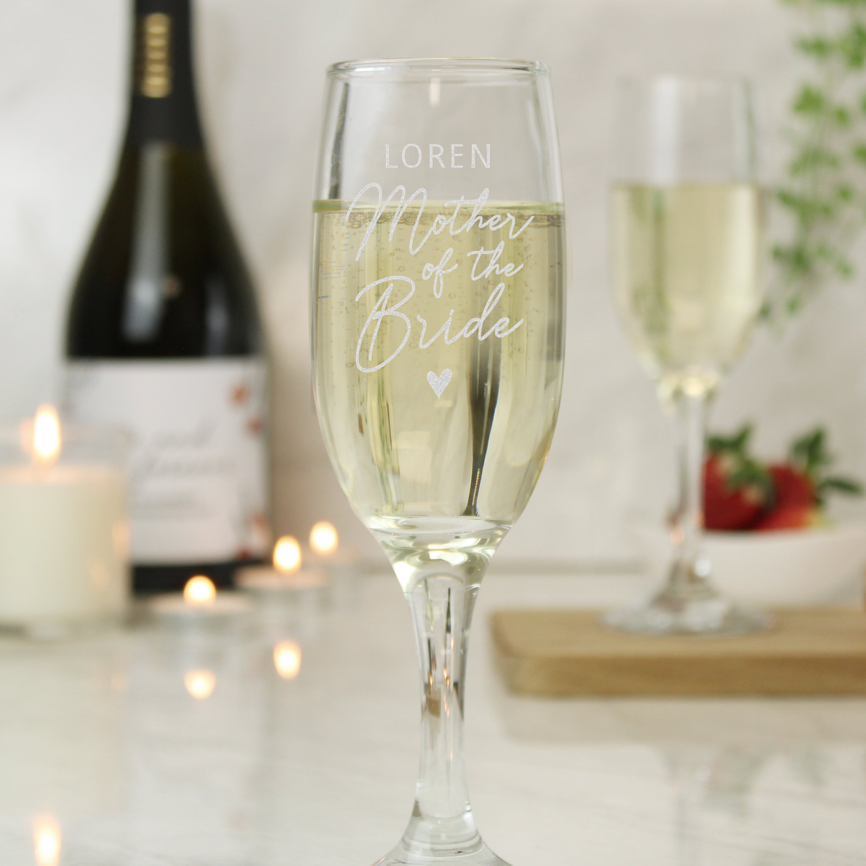 Personalised bridal party Flute Glass
