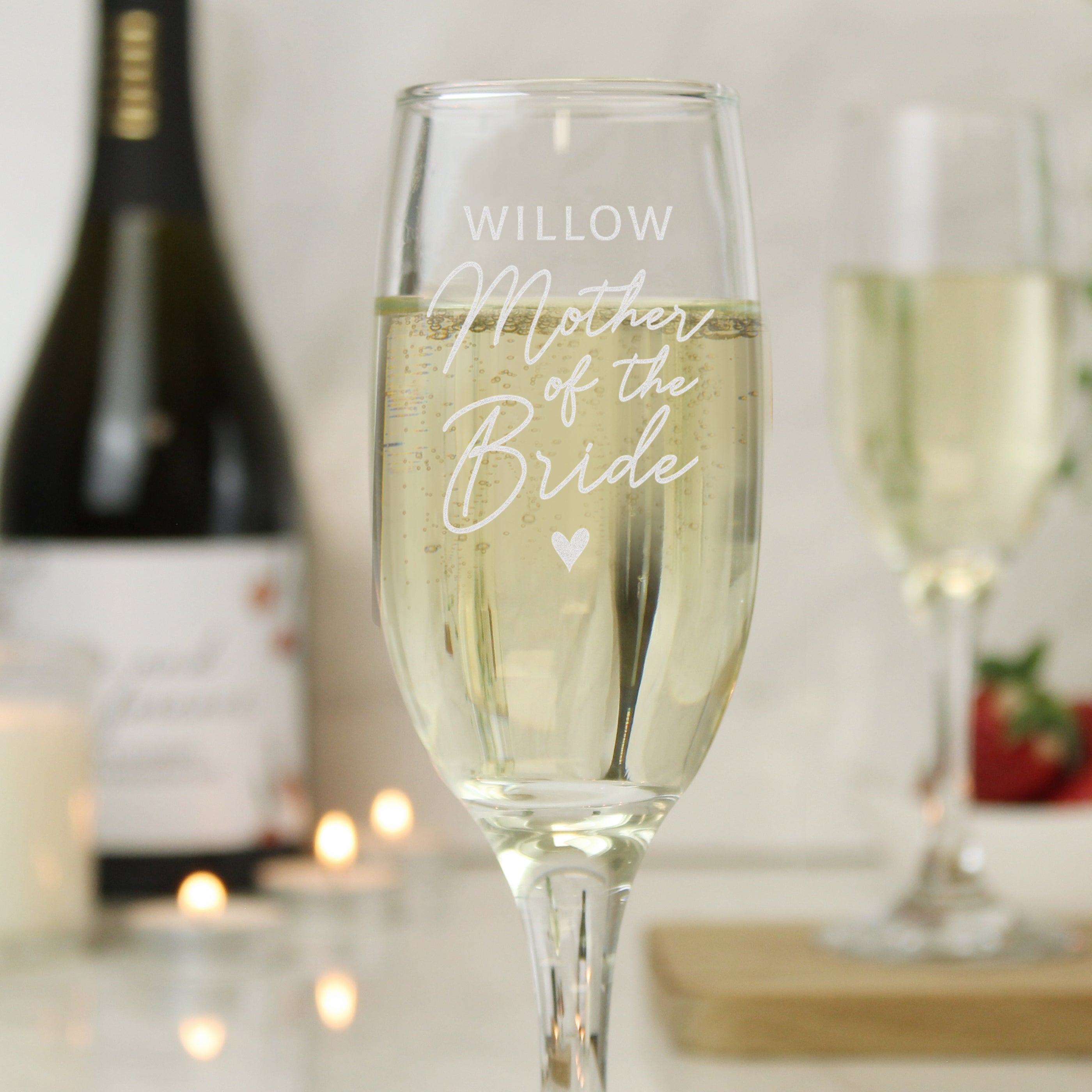 Personalised bridal party Flute Glass