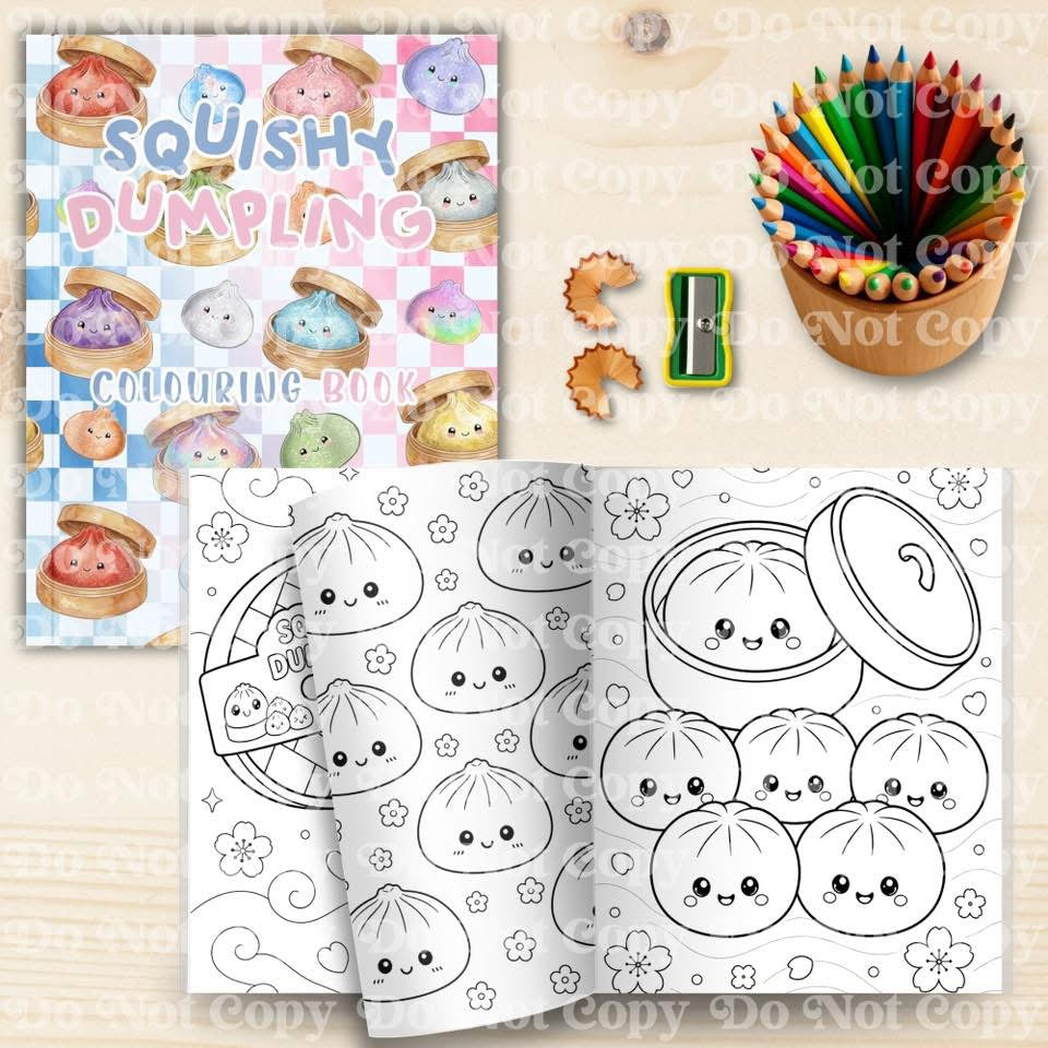Dumpling colouring book