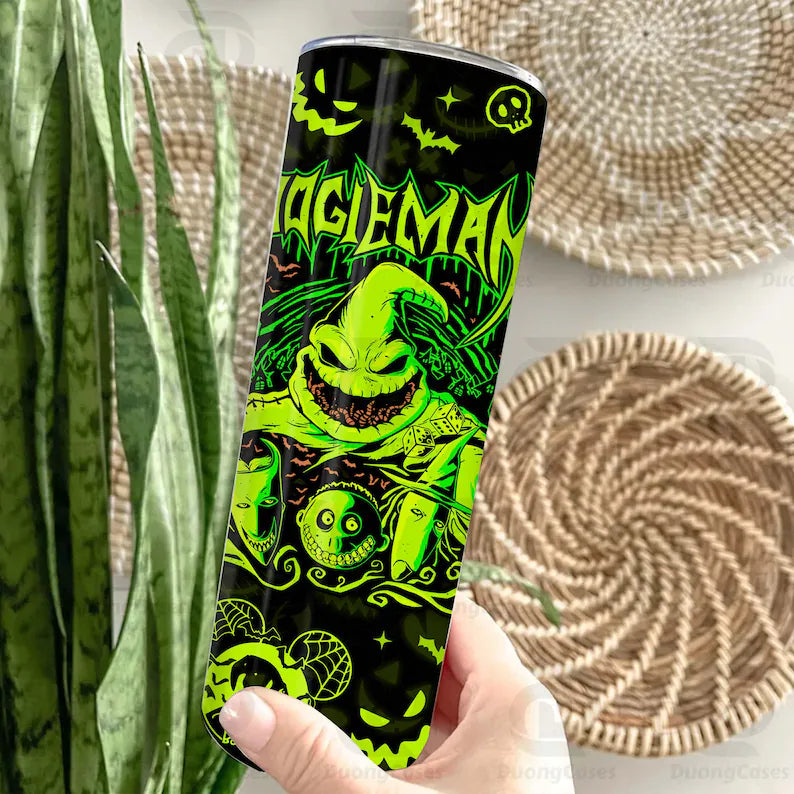 Halloween green monster  tumbler 20oz