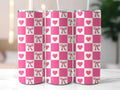 Pink bow heart 20oz tumbler