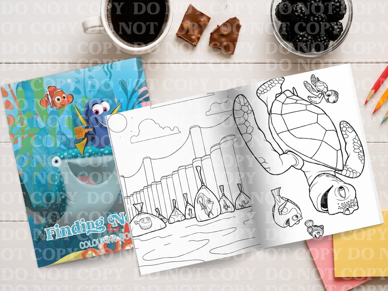 Clown fish and friends colouring book
