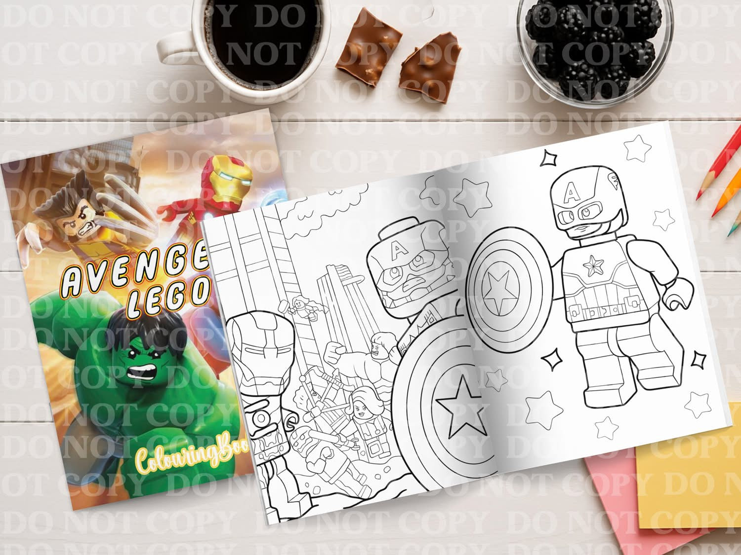 Av blocks colouring book