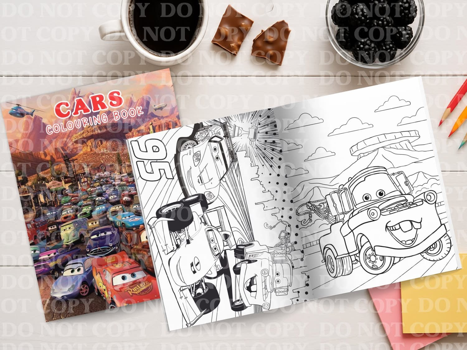 Cars colouring book