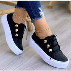 Platform fashion metallic trainers