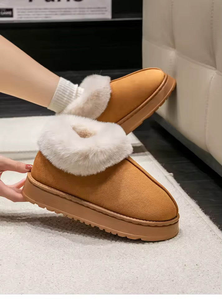 Fluffy snow boots
