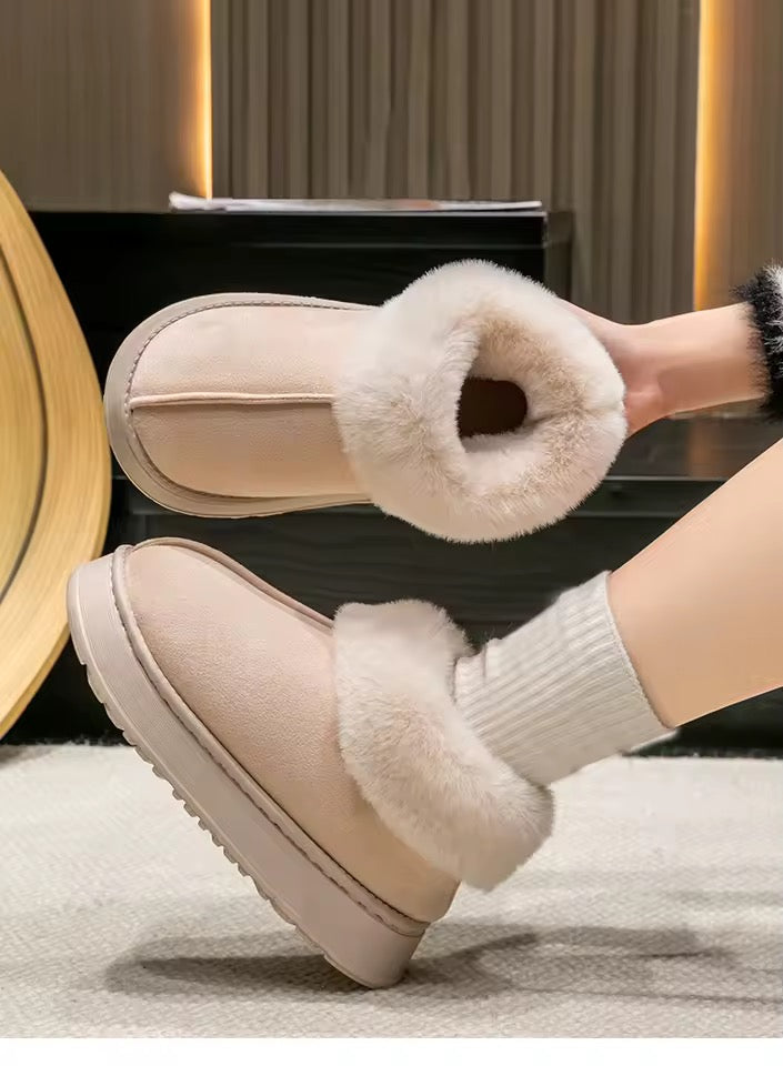 Fluffy snow boots