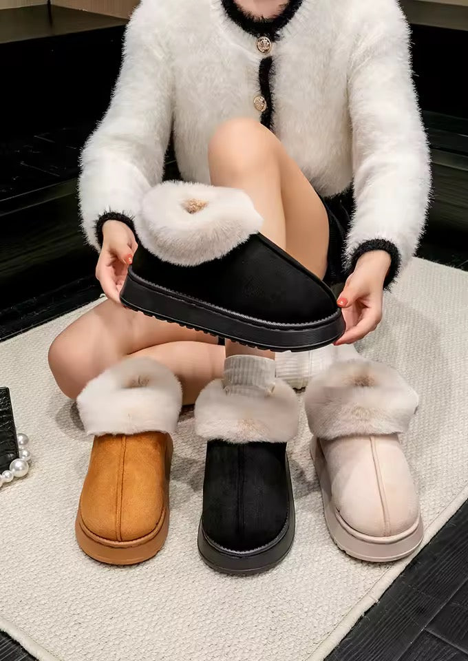 Fluffy snow boots
