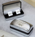 Personalised  Wedding Cufflinks and Box Set