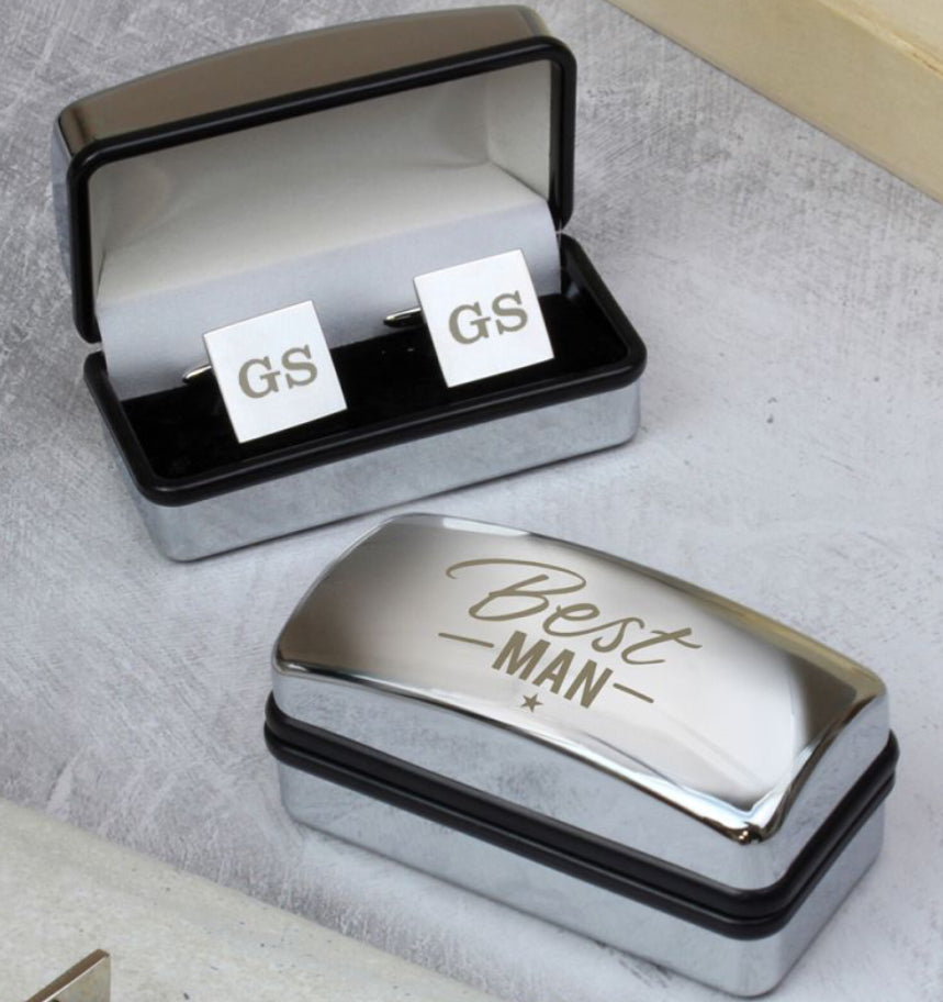 Personalised  Wedding Cufflinks and Box Set
