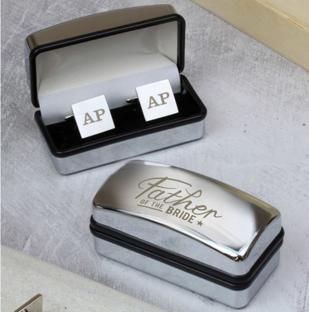 Personalised  Wedding Cufflinks and Box Set