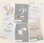 Animal themed baby cards