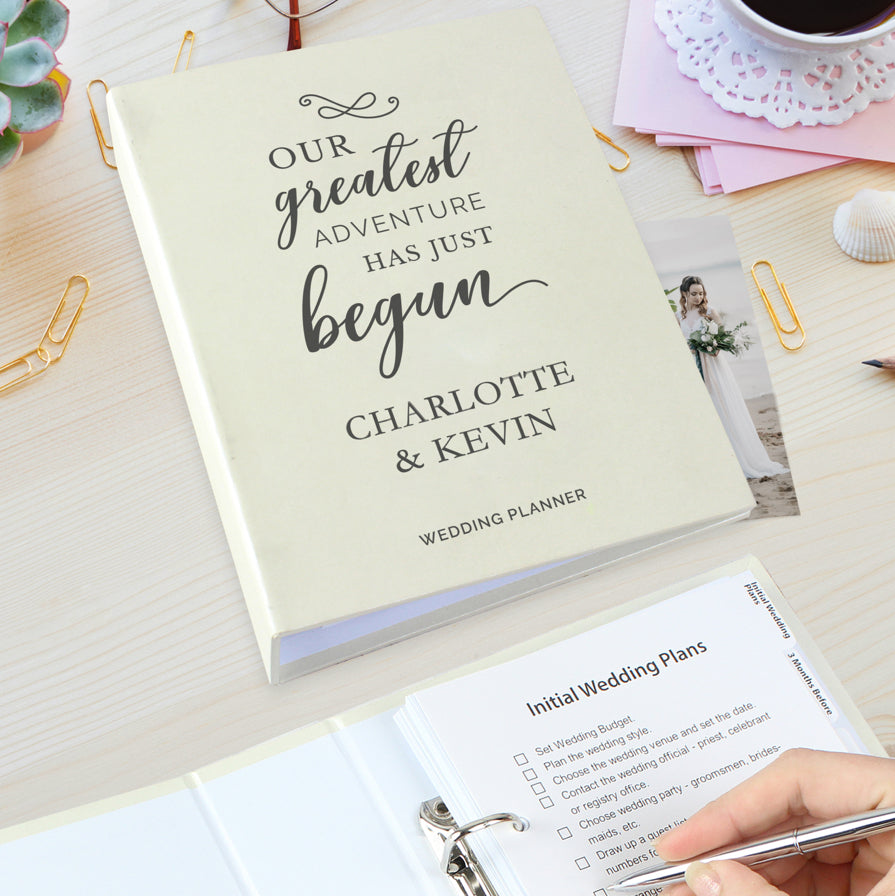 Personalised Our Greatest Adventure Wedding Planner