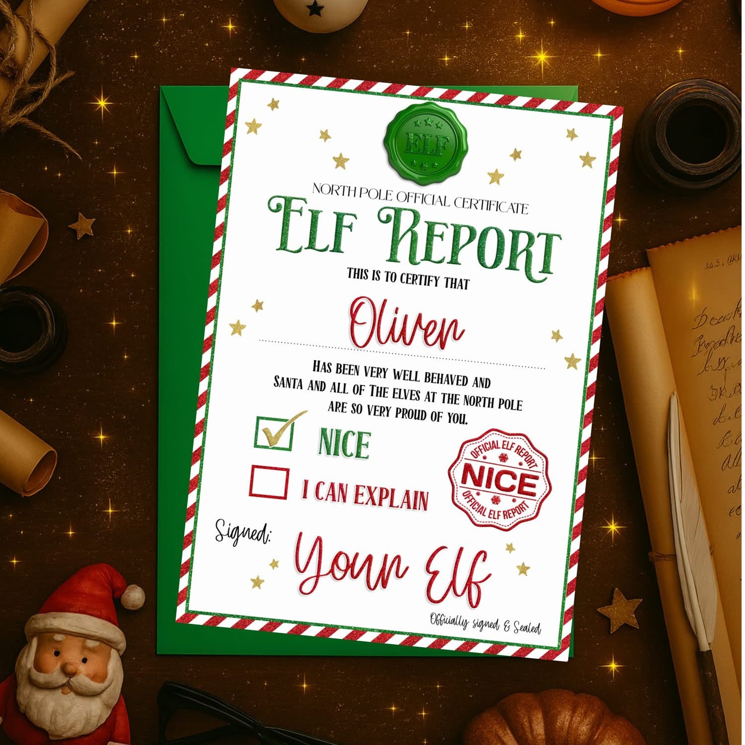 Elf report cards