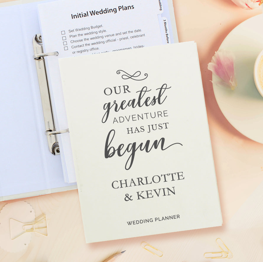 Personalised Our Greatest Adventure Wedding Planner