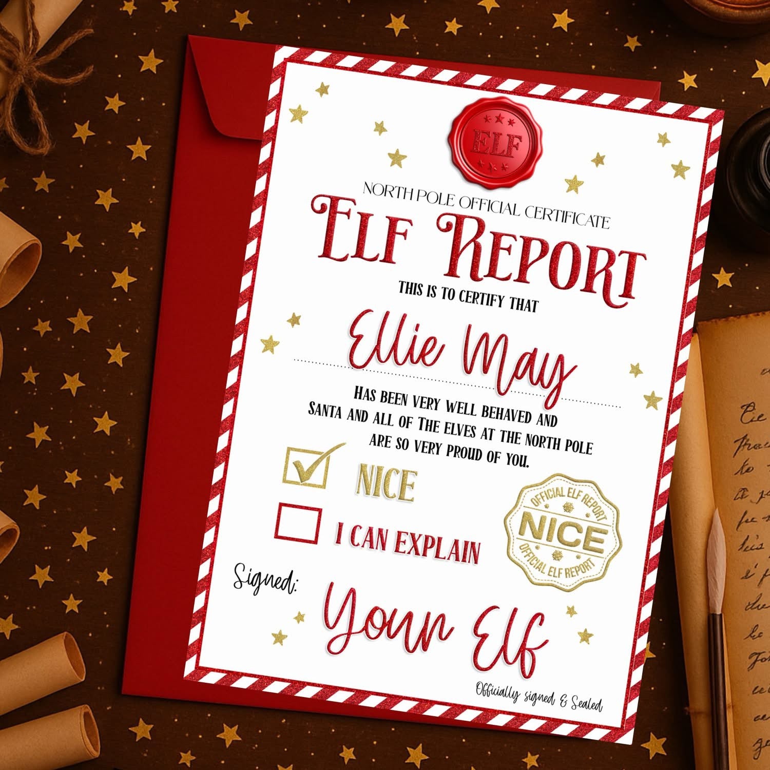 Elf report cards