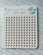 Personalised acrylic times table board