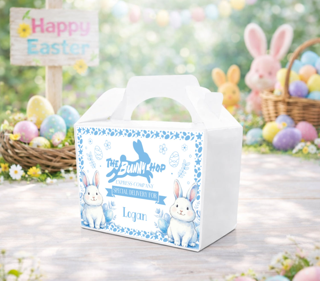 Personalised Easter bunny treat box