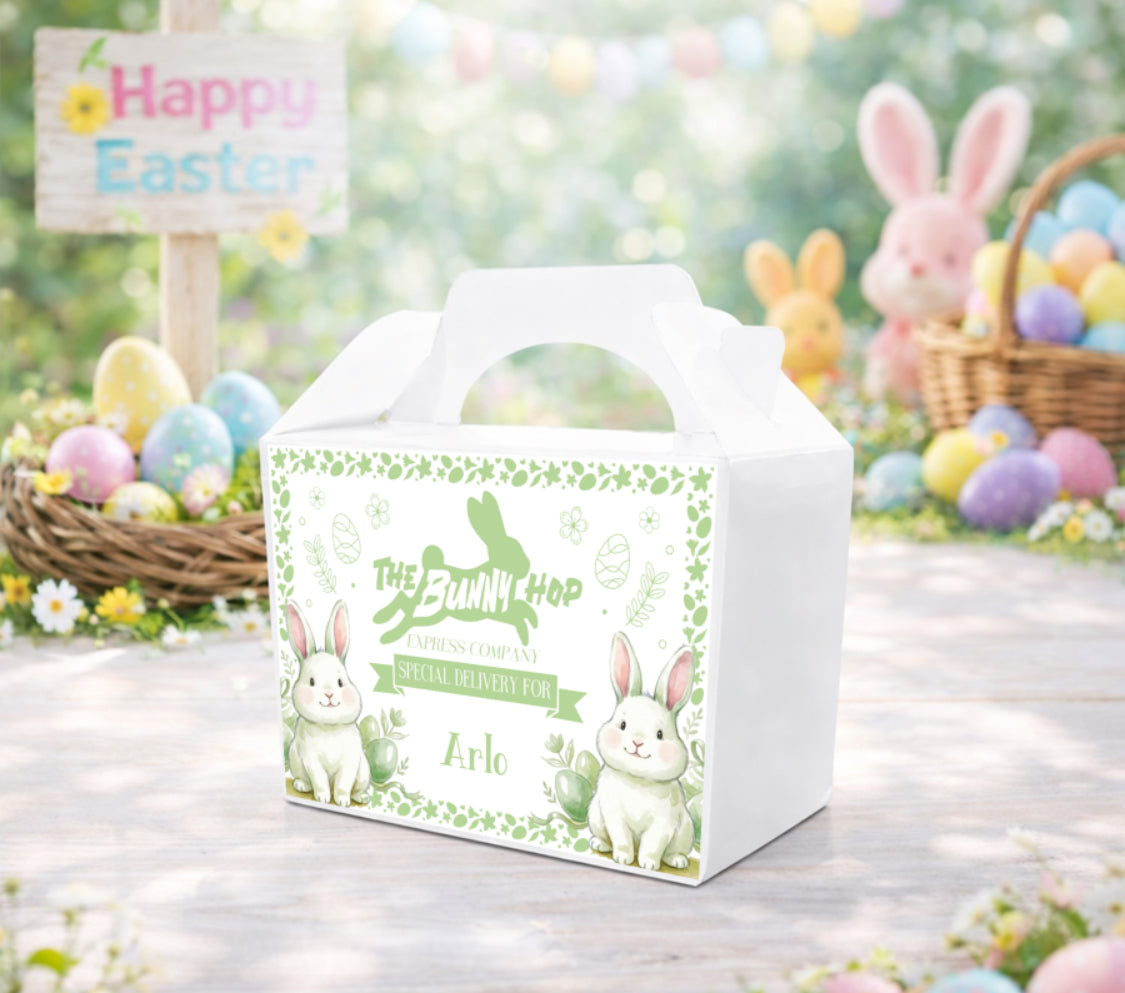 Personalised Easter bunny treat box