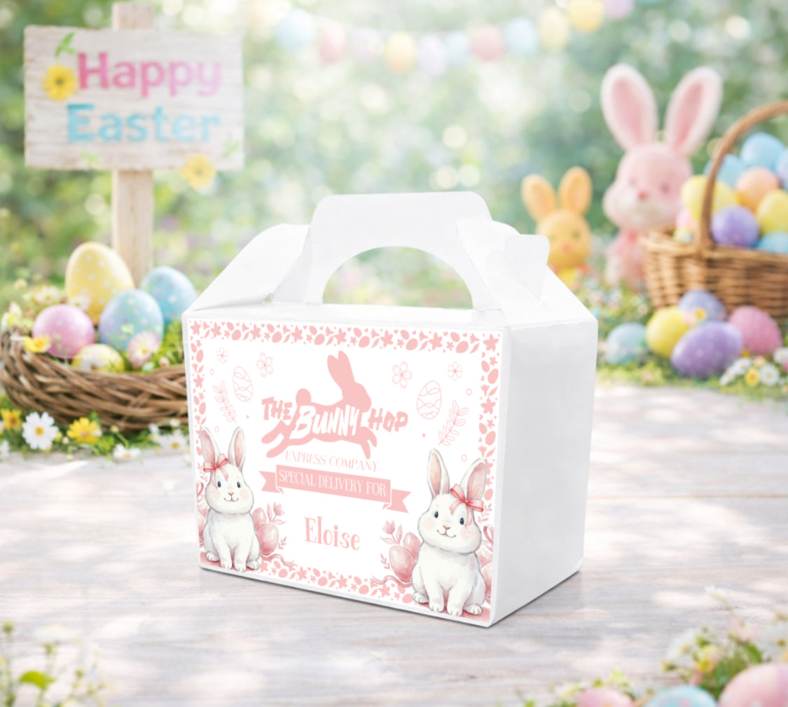 Personalised Easter bunny treat box