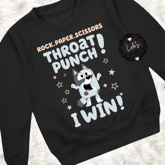 Muffin throat punch adults sweatshirt