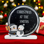 Personalised UV penguin and snowman Printed Christmas Sign