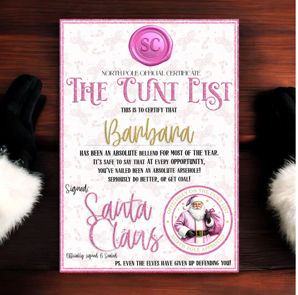 Th c**t list certificate
