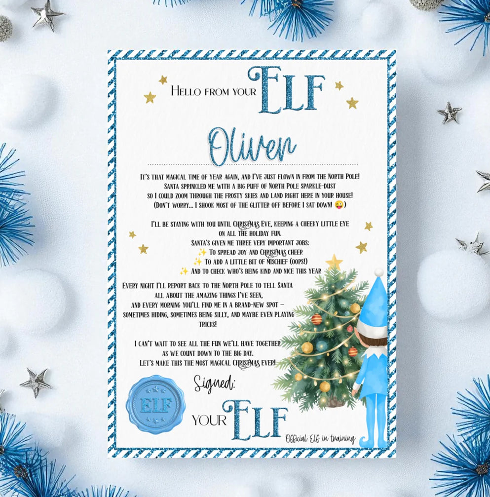 Elf arrival letters 4 colours