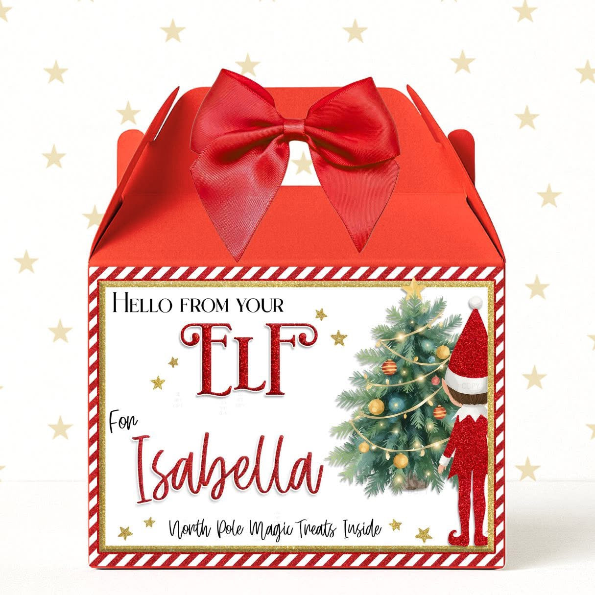 Personalised treat box from elf