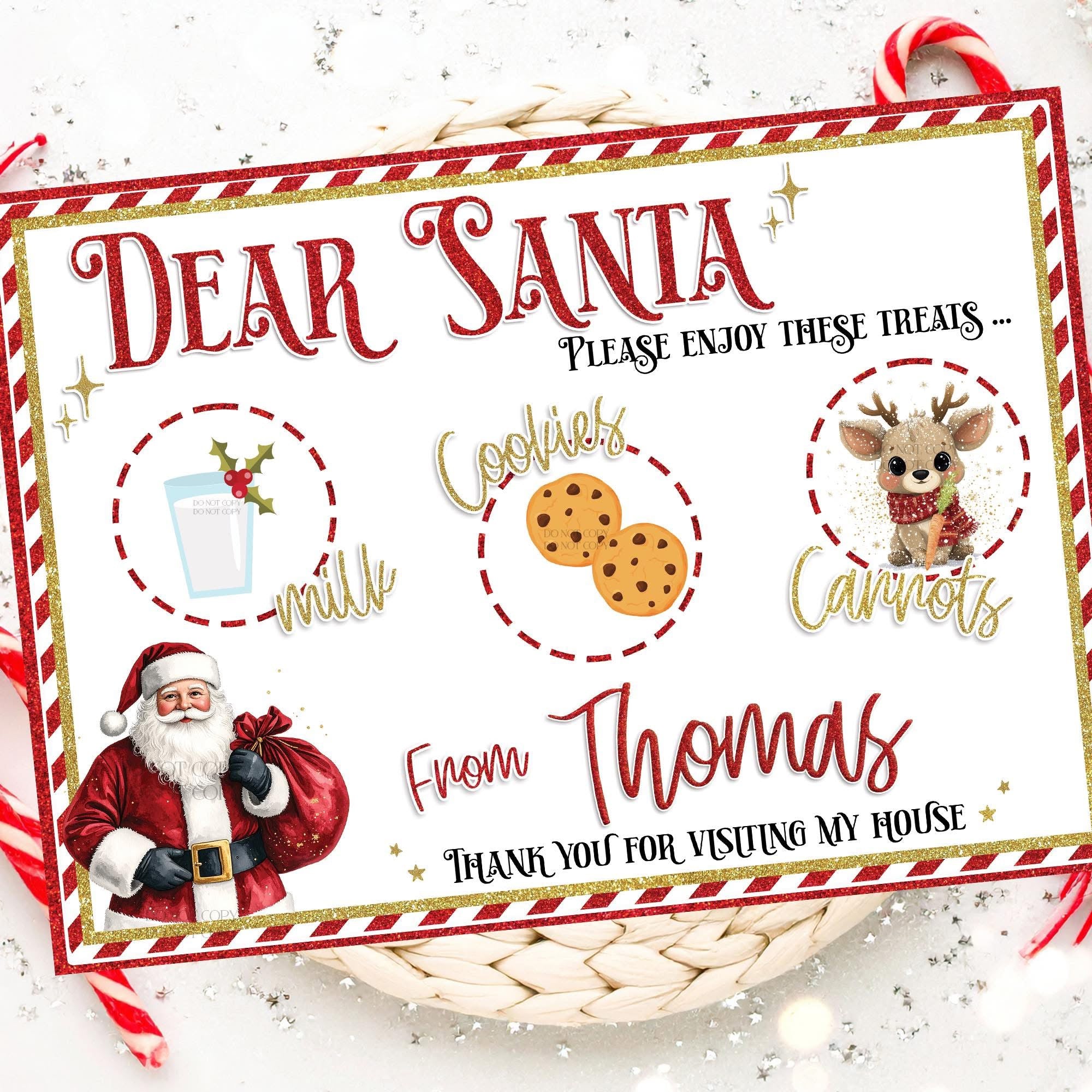 Premium Faux Leather santas treats placemats