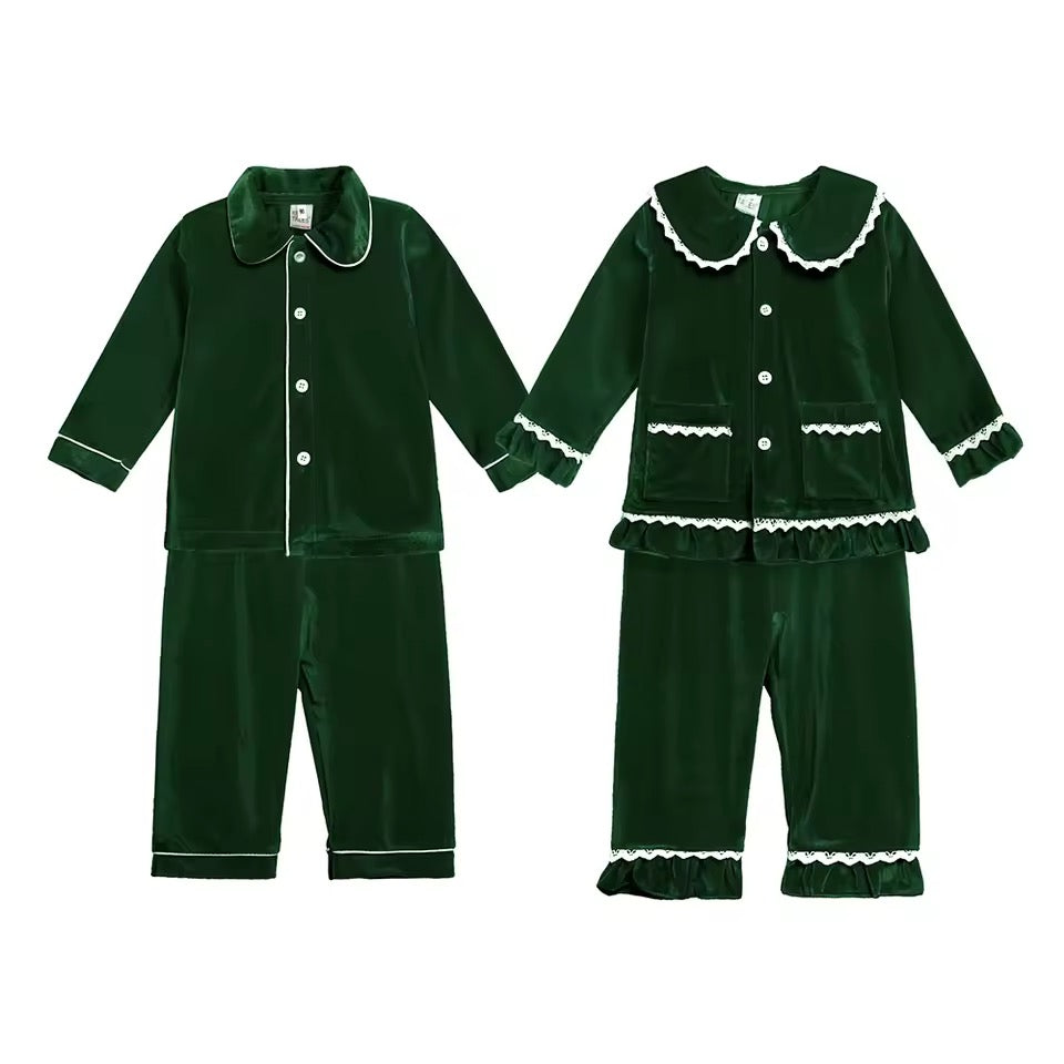 Personalised velvet pyjamas