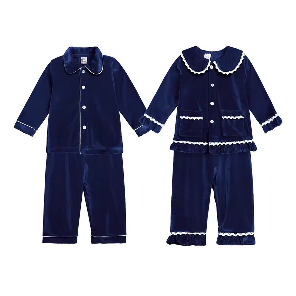 Personalised velvet pyjamas