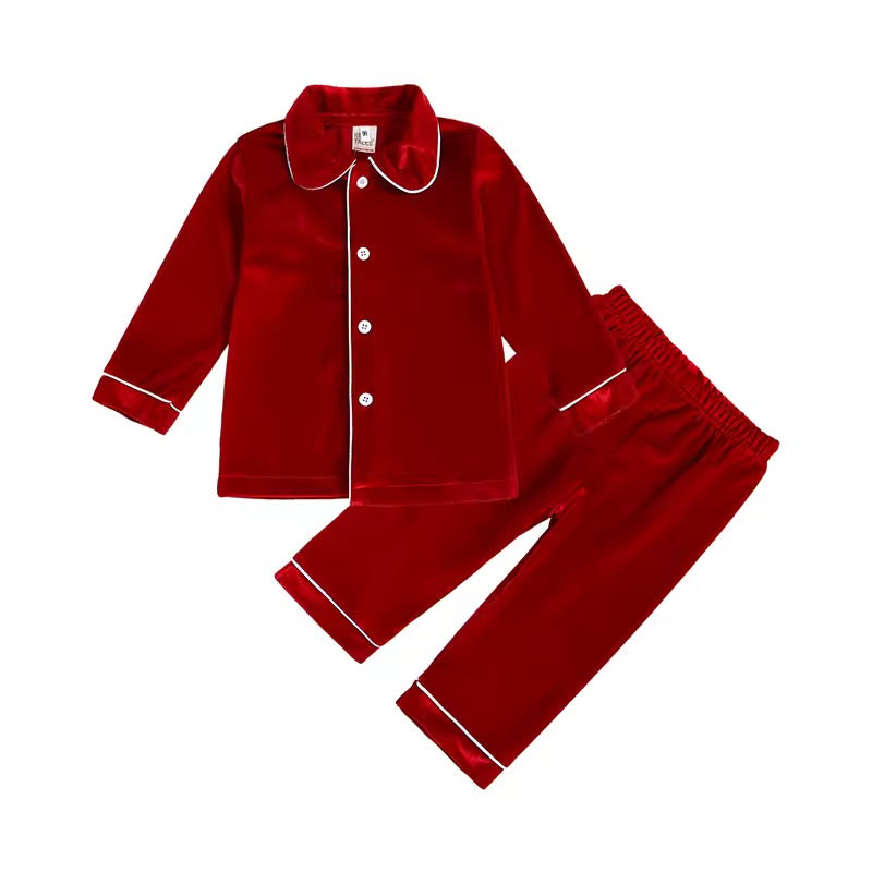 Personalised velvet pyjamas