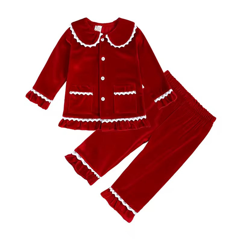 Personalised velvet pyjamas