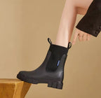 Women's Rain Boots Mid-Calf Outerwear Waterproof Anti-Slip Rubber Shoes