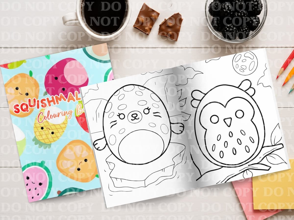 Squish colouring book