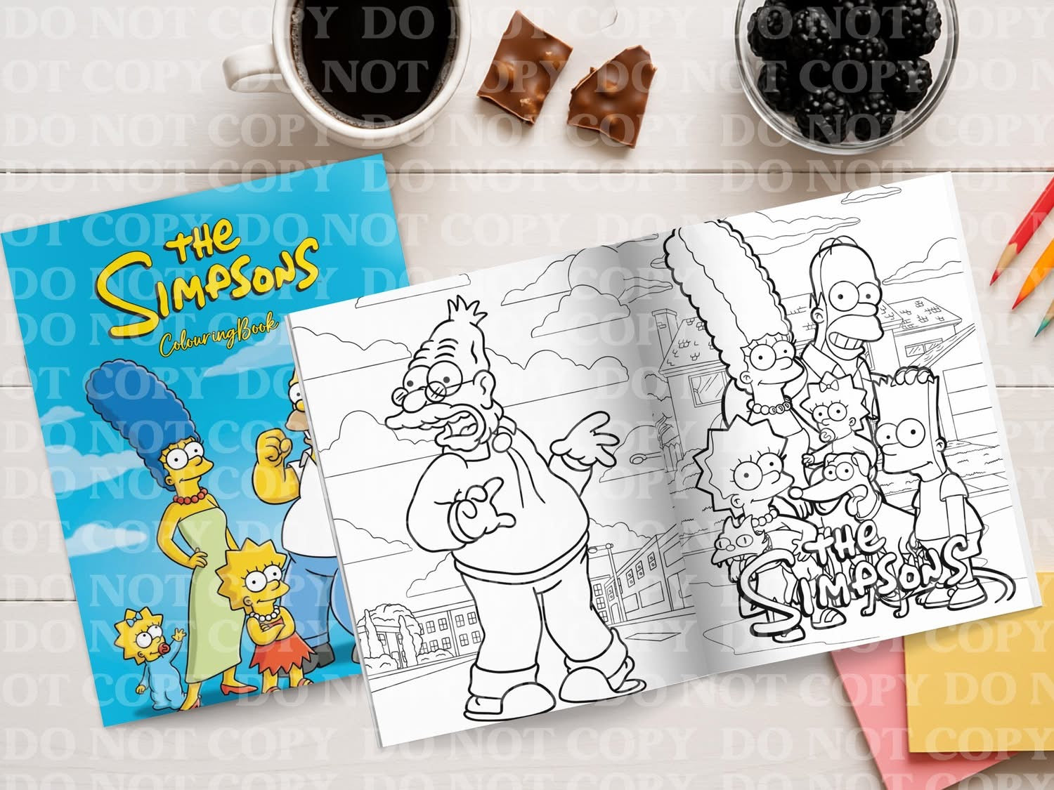 Yellow Family colouring book