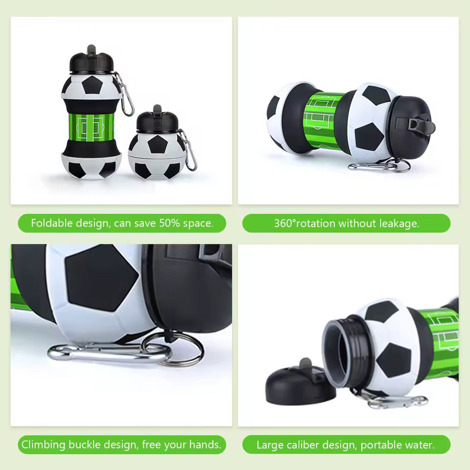 Collapsable football flask