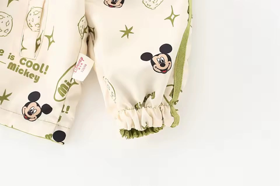 Sage green mouse reversible wind jacket