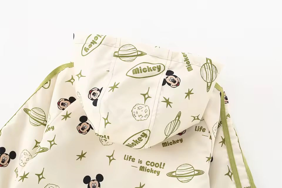 Sage green mouse reversible wind jacket