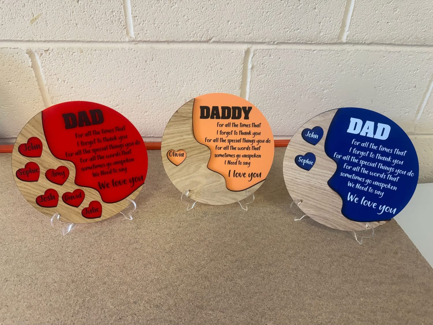 Personalised male plaque