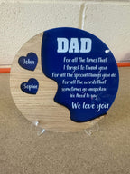 Personalised male plaque