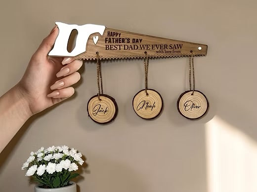Best dad we ever saw personalised wall plaque