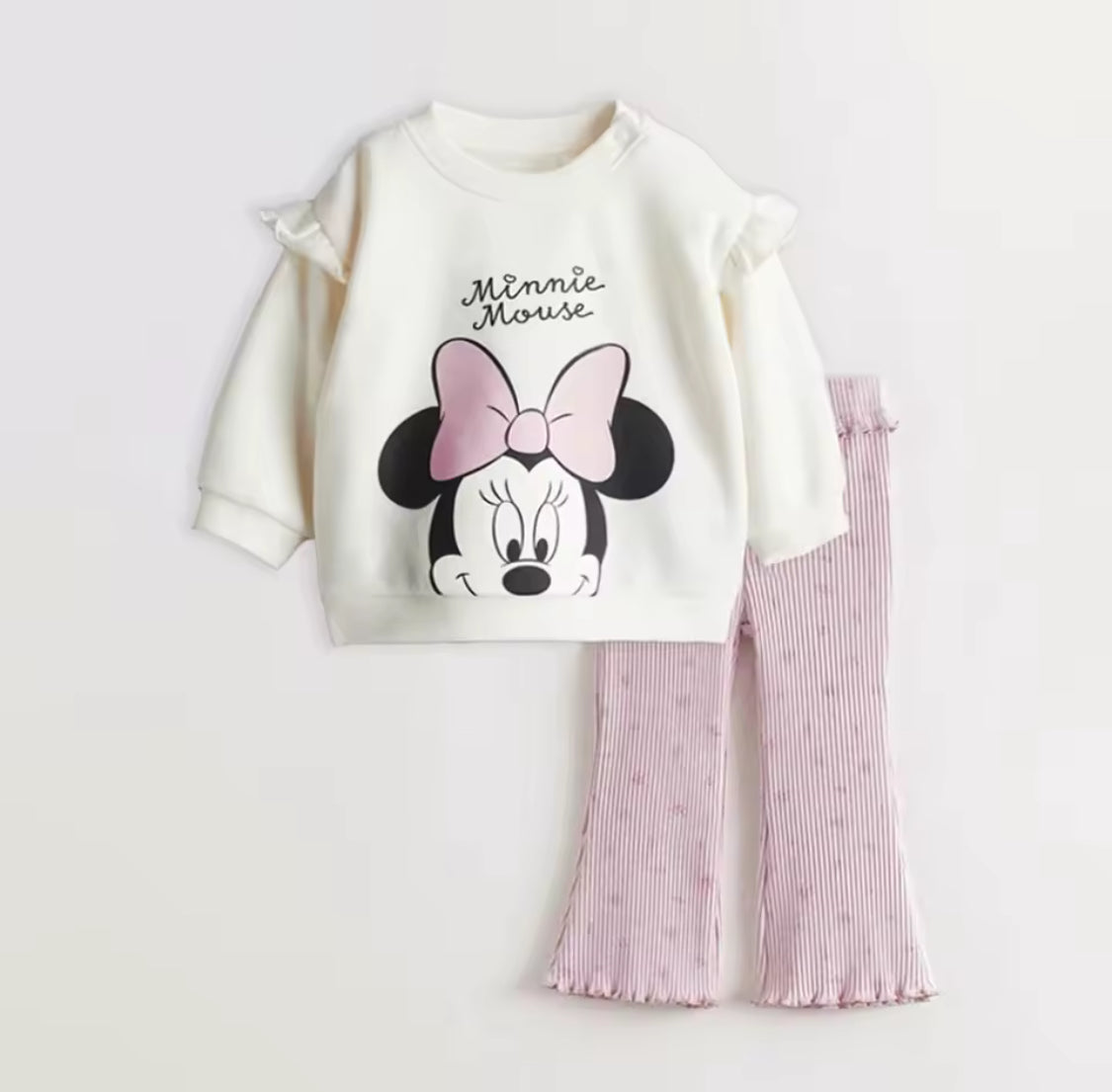 Infant pink flare mouse outfit
