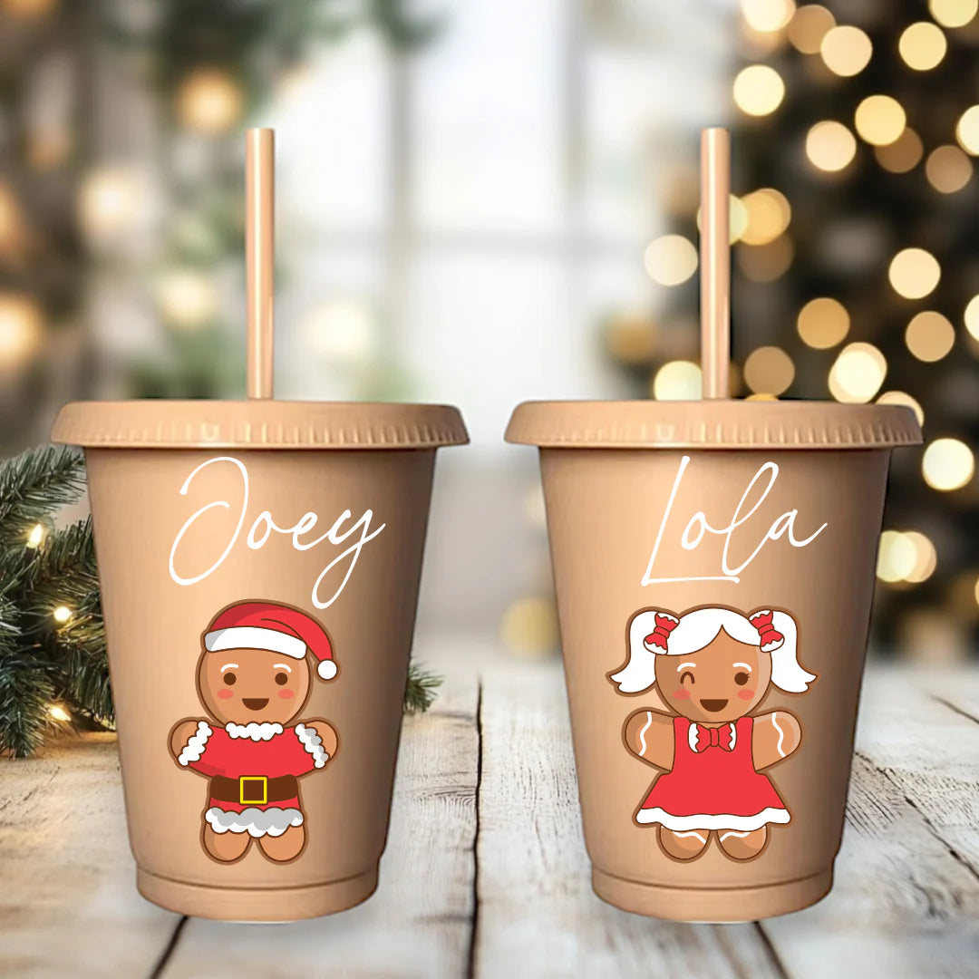 gingerbread personalised cold cup 16oz